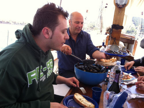 Cena a bordo la barca